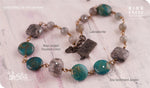 Load image into Gallery viewer, bhavaa Premium Gemstone Jewelry- Anklet. Serene Indulgence Collection, Mark-1 | Gemstones: Blue Sea Sediment Jasper, Map Jasper Faceted, Labradorite
