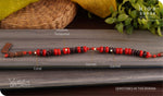 Load image into Gallery viewer, bhavaa Premium Gemstone Jewelry- Anklet. Coy Radiance Collection, Mark-1 | Gemstones: Red Coral, Red Howlite Turquoise, Red Garnet 
