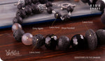 Load image into Gallery viewer, bhavaa Premium Gemstone Jewelry- Necklace. Innate Poise Collection, Mark-1 | Gemstones: Onyx Faceted, Lava, Grey Agate
