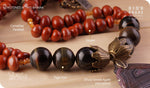 Load image into Gallery viewer, bhavaa Premium Gemstone Jewelry- Necklace. Rustic Elegance Collection, Mark-1 | Gemstones: Brown Druzy Geode Agate, Tiger Eye, Jasper, Carnelian 
