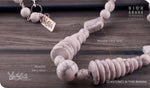 Load image into Gallery viewer, bhavaa Premium Gemstone Jewelry- Necklace. Subtle Luster Collection, Mark-1 | Gemstones: White Natural Howlite
