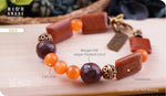 Load image into Gallery viewer, bhavaa Premium Gemstone Jewelry- Bracelet. Rustic Elegance Collection, Mark-2 | Gemstones: Cat&#39;s Eye, Goldstone, Morgan Hill Jasper Faceted
