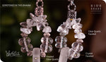 Load image into Gallery viewer, bhavaa Premium Gemstone Jewelry- Earrings. Subtle Lustre Collection, Mark-1 | Gemstones: Frosted Clear Quartz, Crystal Faceted, Clear Quartz Faceted 
