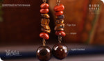 Load image into Gallery viewer, bhavaa Premium Gemstone Jewelry- Earrings. Rustic Elegance Collection, Mark-2 | Gemstones: Brown Agate Faceted, Brown Jasper, Tiger Eye
