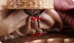 Load image into Gallery viewer, bhavaa Premium Gemstone Jewelry- Earrings. Coy Radiance Collection, Mark-1 | Gemstones: Red Jade Faceted, Red Morgan Hill Jasper
