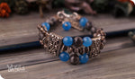 Load image into Gallery viewer, bhavaa Premium Gemstone Jewelry- Bracelet. Serene Indulgence Collection, Mark-1 | Gemstones: Blue South American Topaz Faceted, Grey Brazilian Aquamarine Faceted, Grey Smoky Quartz Faceted, Grey Iolite Faceted
