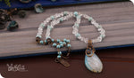 Load image into Gallery viewer, bhavaa Premium Gemstone Jewelry- Necklace. Serene Indulgence Collection, Mark-2 | Gemstones: Blue Coral, Blue Turquoise Howlite, Clear Quartz
