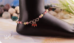 Load image into Gallery viewer, bhavaa Premium Gemstone Jewelry- Anklet. Vivacious Charm Collection, Mark-1 | Gemstones: Pink Magnesite, Pink Jade, Yellow Jade
