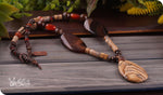 Load image into Gallery viewer, bhavaa Premium Gemstone Jewelry- Necklace. Rustic Elegance Collection, Mark-1 | Gemstones: Brown Picture Jasper, Brown Agate Faceted, Banded Agate, Brown Picture Jasper, Brown Bronzite, Carnelian, Agate, Orange Crab Fire Crackle Agate
